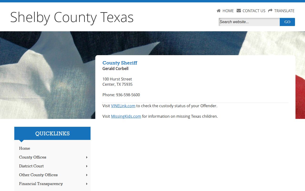 Shelby County Sheriff contact source for jail release records